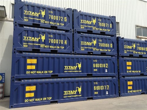 20ft 1/2 height DNV container stack - TITAN Containers
