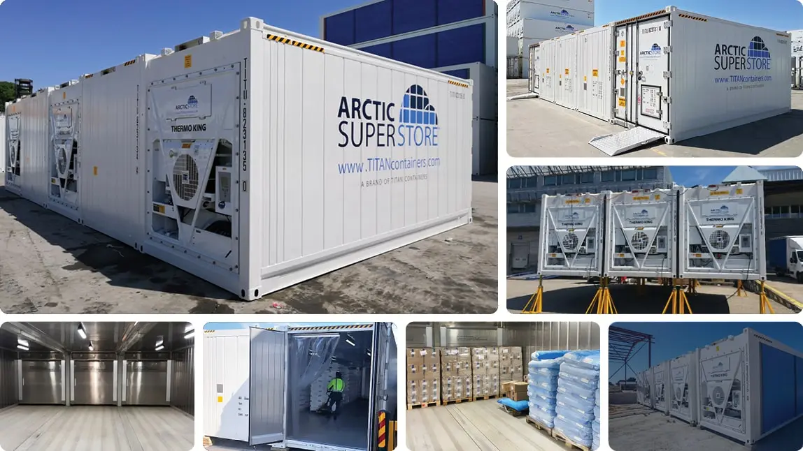 20ft Arctic SuperStore Modulära kylcontainrar för uthyrning