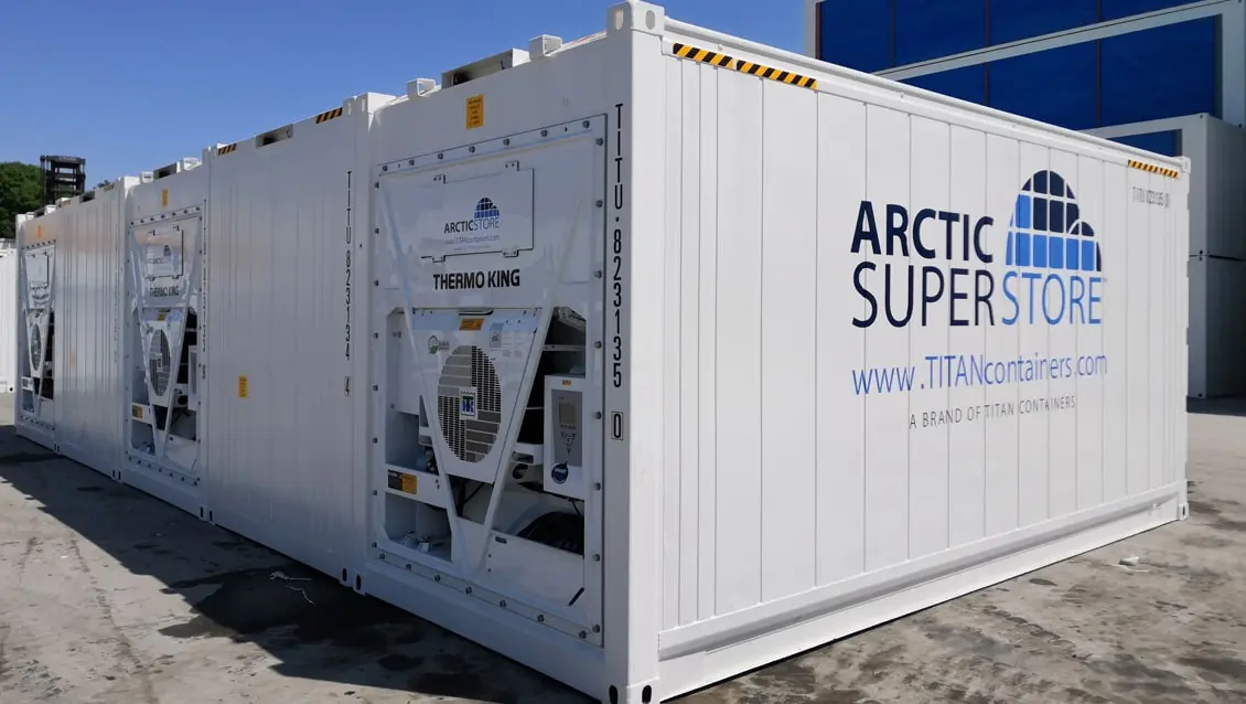 20ft Arctic SuperStore Modulära kylcontainrar för uthyrning