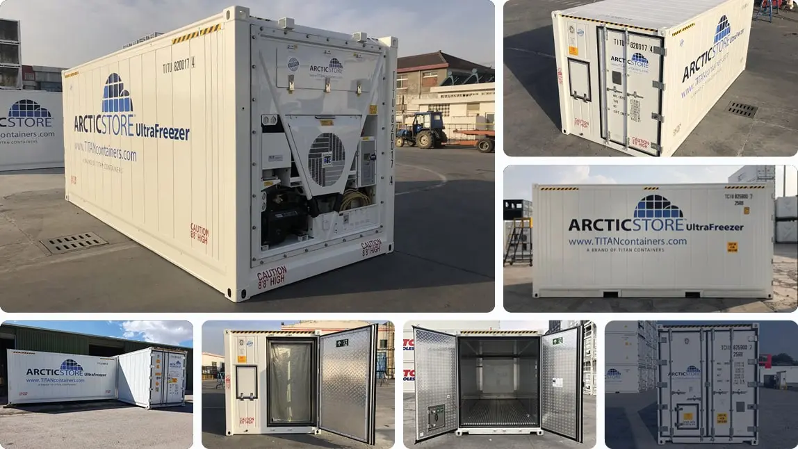 20ft Arctic UltraFreezer Fryscontainer för uthyrning