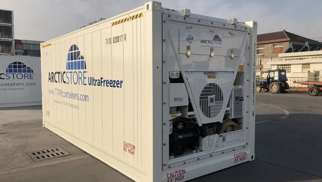 20ft Arctic UltraFreezer Fryscontainer för uthyrning