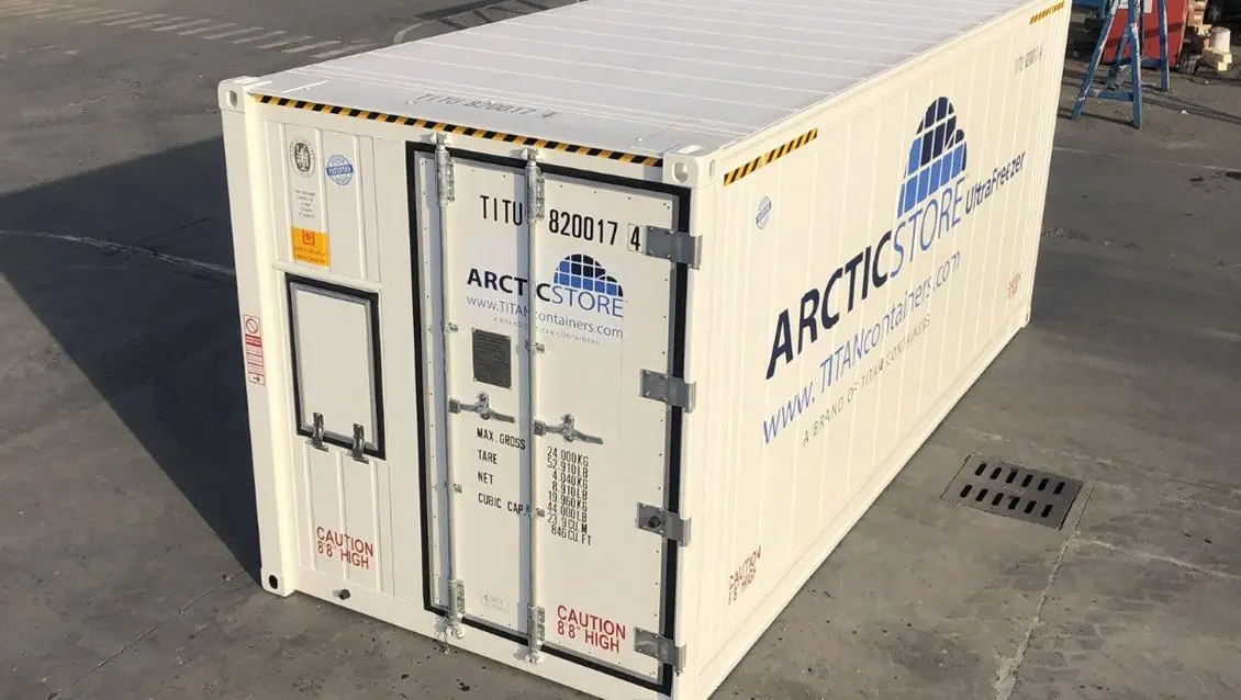 20ft Arctic UltraFreezer Fryscontainer för uthyrning