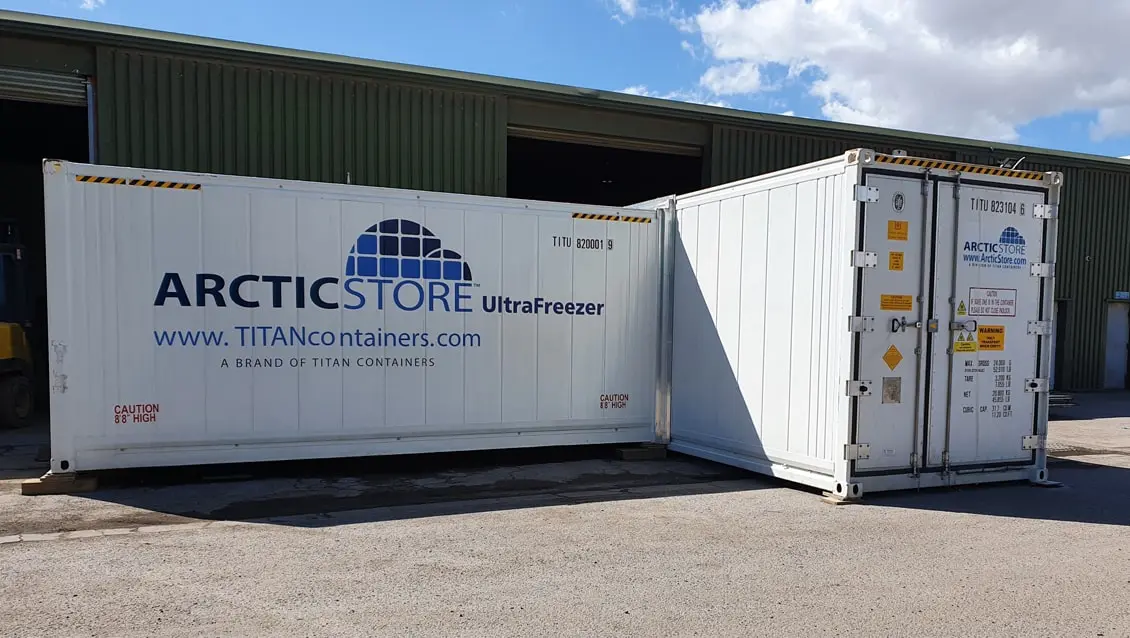 20ft Arctic UltraFreezer Fryscontainer för uthyrning