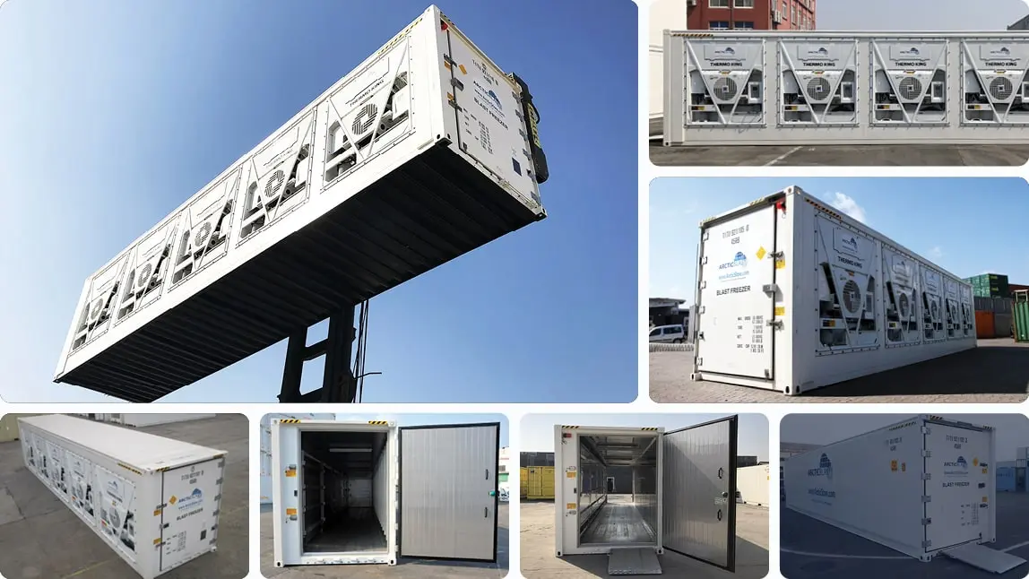40ft ArcticBlast kylcontainer för uthyrning Snabbkylning Förvaring