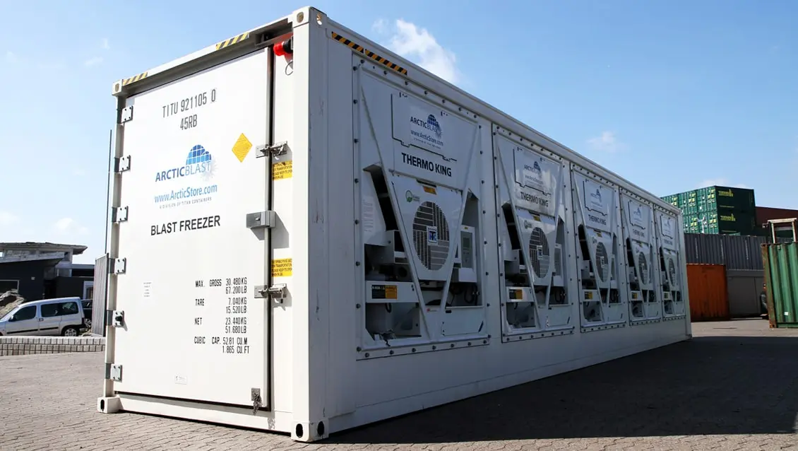 40ft ArcticBlast kylcontainer för uthyrning Snabbkylning Förvaring