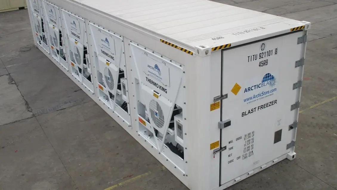 40ft ArcticBlast kylcontainer för uthyrning Snabbkylning Förvaring
