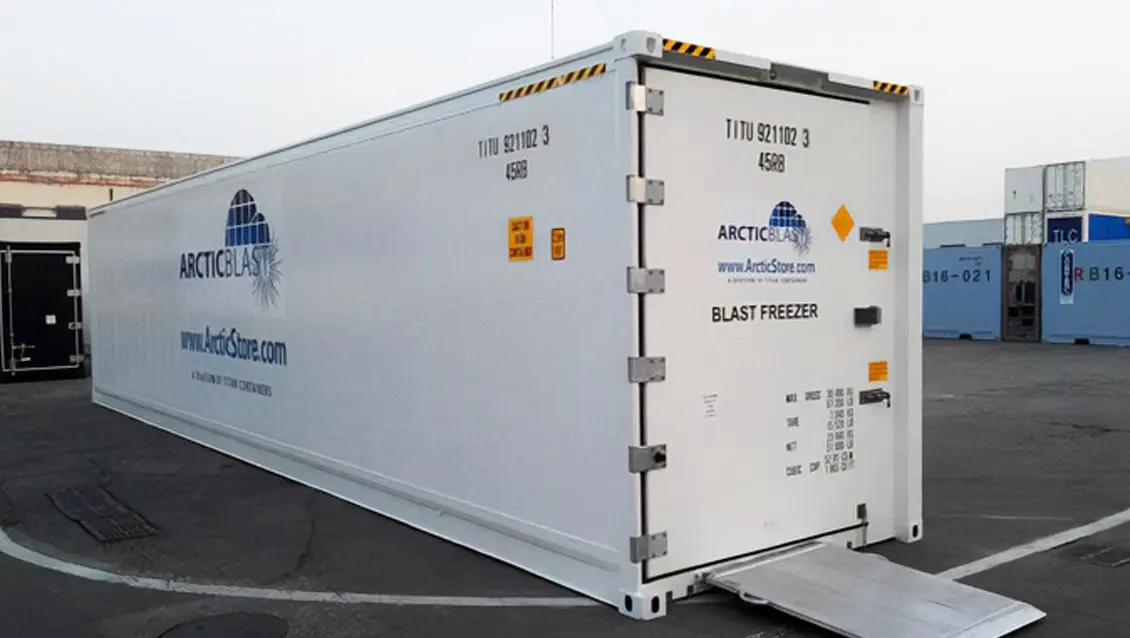 40ft ArcticBlast kylcontainer för uthyrning Snabbkylning Förvaring