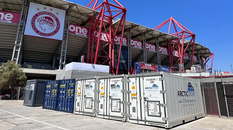 Kylförvaring och kontorscontainrar UEFA Super Cup