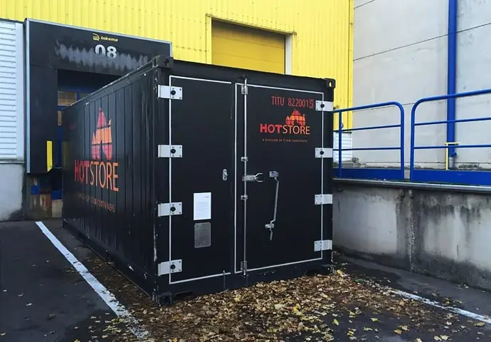 HotStore uppvärmd förvaring - uppvärmda förvaringscontainrar för uthyrning