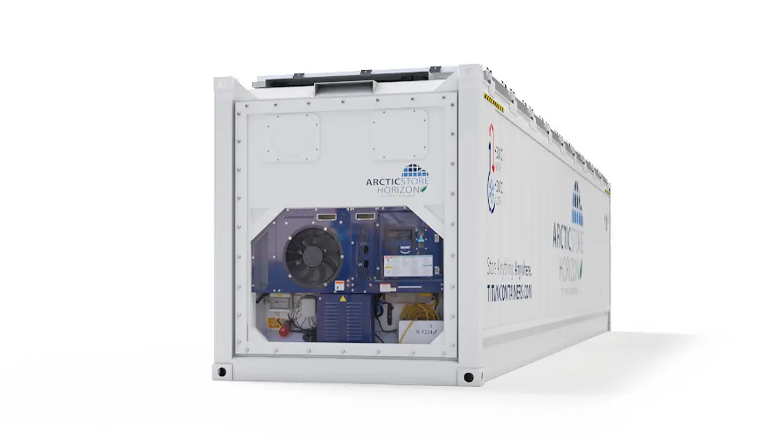 40ft ArcticStore Horizon med Solpaneler Bakvy
